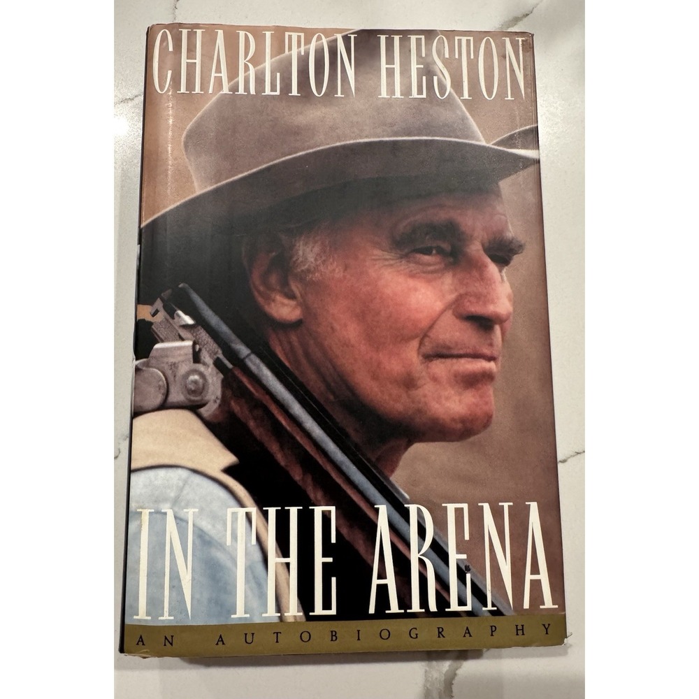 Charlton Heston  In The Arena Hardcover Book 1st Edition Autobiography